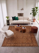 Tale Brown Classic Bordered Rug