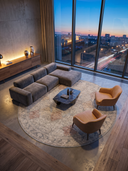 Ancient Sunburst Beige Vintage Rug