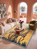 Giraffe Garden Animal Print Rug