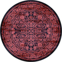Ruby Passion Embroidery Dusty Rose Classic Bordered Rug