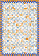 Mosaic Blue Kids Room Rug