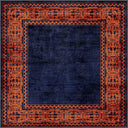 Ruby Passion Navy Classic Bordered Rug
