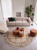 Memoir Yellow Classic Bordered Rug