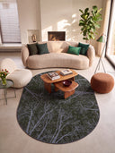 Night Sky Dome Green Modern Rug