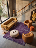 Night Sky Dome Purple Modern Rug