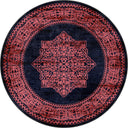 Ruby Passion Medallion Rose Pink Classic Bordered Rug