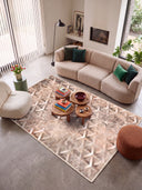 Structure Beige Geometric Rug