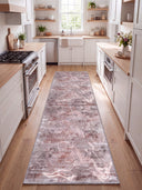 Serap Pink Abstract Rug