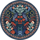 Confidant Garden Navy Animal Print Rug