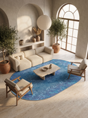 Spring Distressed Turquoise Modern Rug