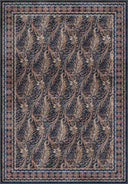 Indigo Ivy Pattern Bohemian Rug