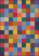 Rainbow Checkerboard Modern Rug