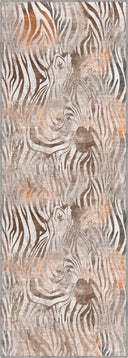 Harmony of Lines Beige Animal Print Modern Rug