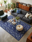 Mirrored Rose Navy Floral Classic Rug