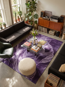 Layers Purple Modern Rug