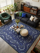 Mirrored Rose Navy Floral Classic Rug
