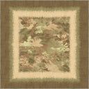 Camouflage Green Modern Bordered Rug