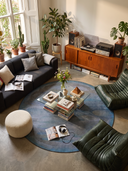 Misty Desert Blue Modern Rug