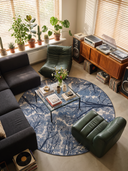 Sky Dome Blue Modern Rug