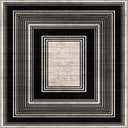 Op-Art Black Modern Bordered Rug