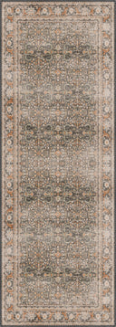 Palace Garden Anthracite Classic Bordered Rug