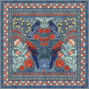 Confidant Garden Blue Animal Print Rug