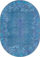 Spring Distressed Turquoise Modern Rug