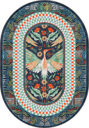 Stork Multicolor Animal Print Rug