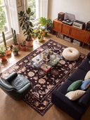 Sultan's Garden Black Classic Bordered Rug