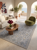 Shemse Blue Classic Bordered Rug
