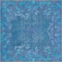 Spring Distressed Turquoise Modern Rug