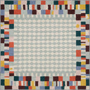 Mosaic Blue Geometric Rug