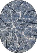 Sky Dome Blue Modern Rug