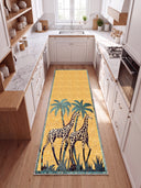 Giraffe Garden Animal Print Rug