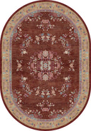 Oriental Lotus Classic Bordered Rug