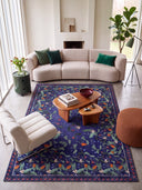 Night Garden Navy Floral Rug