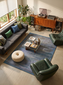 Misty Desert Blue Modern Rug