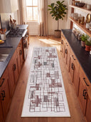 Projection Cream Geometric Modern Rug
