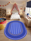 Carnival Blue Kids Room Rug