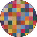 Rainbow Checkerboard Modern Rug