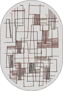 Projection Cream Geometric Modern Rug