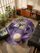 Layers Purple Modern Rug