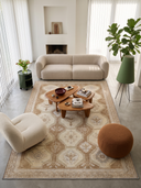 Dusty Saffron Classic Bordered Rug