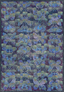 Monark Blue Animal Print Modern Rug