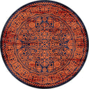 Ruby Passion Embroidery Red Classic Bordered Rug