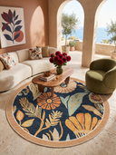Autumn Light Navy Floral Rug
