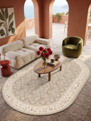 Hatai Cream Classic Bordered Rug