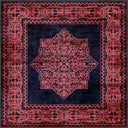 Ruby Passion Medallion Rose Pink Classic Bordered Rug
