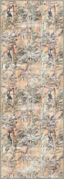 Tropical Garden Yellow Animal Print Rug