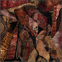 Texture Collage Red Modern Rug